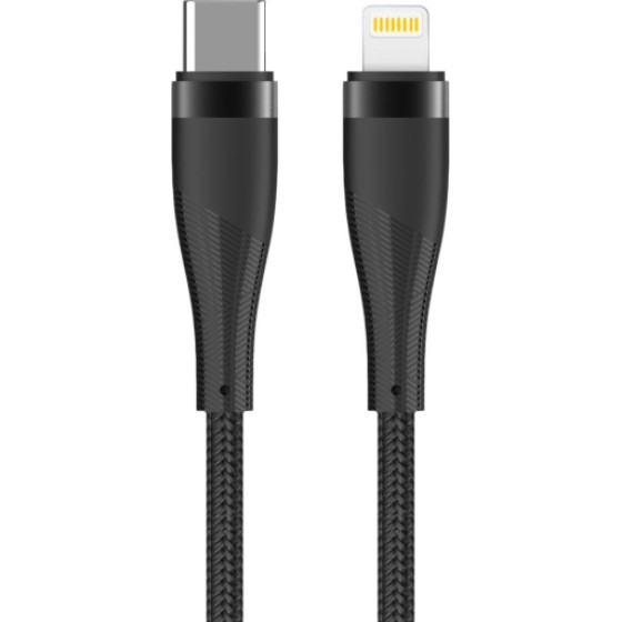 Maxlife Type C To Lightning Nylon Data Cable 27W 1m Black - (MXUC-08B)