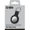 SBS Airtag Silicone Case Key Ring Grey Black - (AIRTAGCASEDG)