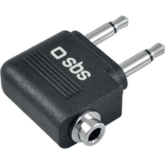 SBS Audio Splitter Adapter Female Jack 3.5mm To 2X Male Jack 3.5mm Jack - (TEADAPTJACKAIR)