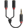 SBS Audio Splitter Cable 20cm 1X 3.5mm Male Jack To 2 3.5mm Female Jack - (CABLESPLITTER)