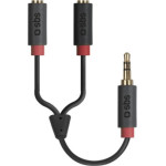 SBS Audio Splitter Cable 20cm 1X 3.5mm Male Jack To 2 3.5mm Female Jack - (CABLESPLITTER)