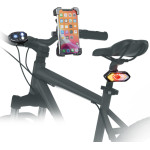SBS Bike Light Kit And Smartphone Holder For Handlebars - (ERLIGHTHOLDBT)