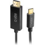 SBS Cable Type C To Hdmi 1.8m Black - (CABLETCHDMI18K)