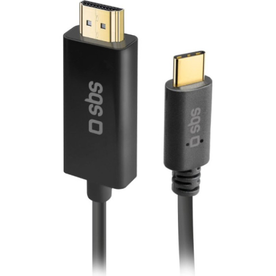 SBS Cable Type C To Hdmi 1.8m Black - (CABLETCHDMI18K)
