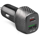 SBS Car Charger 2 Ports USB/Type C Pd 25W Black - (CRPD25W)