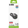 SBS Car Charger 2 Ports USB/Type C Pd 25W Black - (CRPD25W)