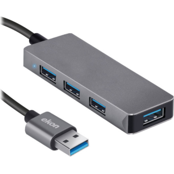SBS Ekon By Usb Hub 3 X Usb 2.0 1 X Usb 3.0 Aluminium - (CITHUB320USBIN)
