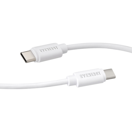 SBS Evenergy By Data Cable Type C To Type C 1m White - (ECPKCABTCTCW)