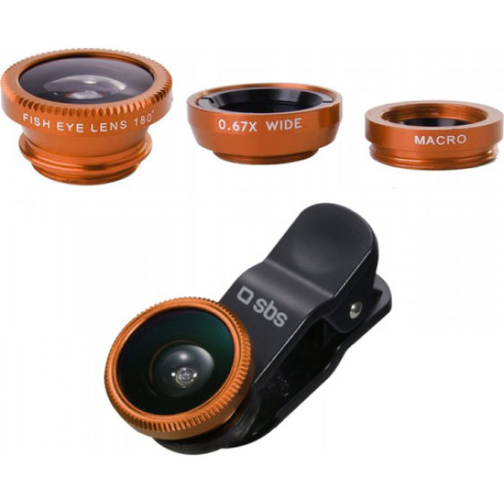 SBS Lens Kit 3 In 1 (Fish EYE, MACRO, Wild ANGLE) - (KITLENS31)