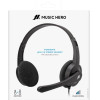 SBS Music Hero Wired Headphone With Adjustable Mic Black - (HEADWORKMATEK)
