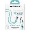 SBS Neck Strap Plast Shaped For Smartphones Cyan - (UNILACEPATCH2)