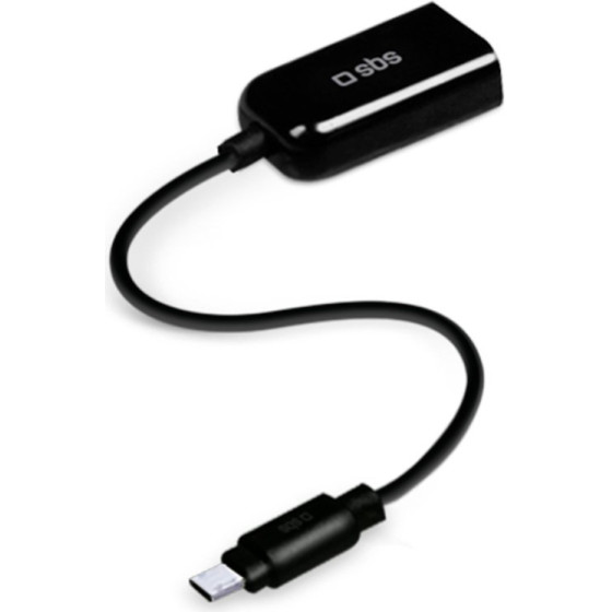 SBS Otg Usb To Micro Usb Adapter With Cable 13cm Black - (0UCD90K)
