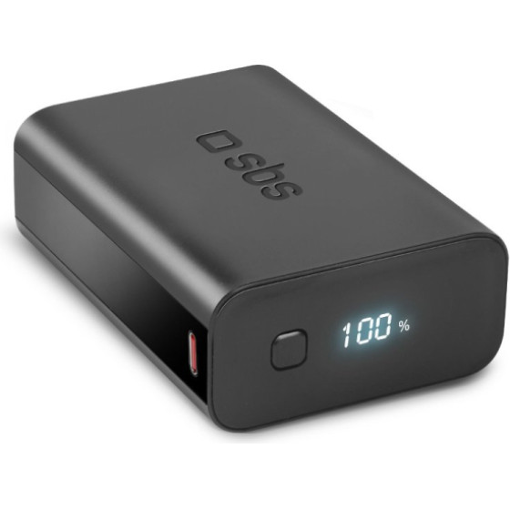 SBS Powerbank 20000 Mah 2 Ports PD20 Black - (BB20000LCDEVOP)