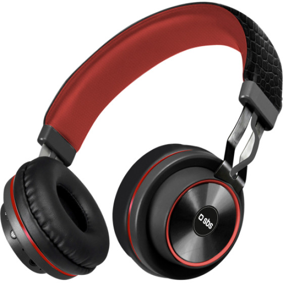 SBS Premium Dj Up Wireless Headphones Black Red - (THEADPHONEDJUP)