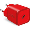 SBS Travel Charger Pd 20W Gan Red - (TRGAN1C20R)