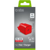 SBS Travel Charger Pd 20W Gan Red - (TRGAN1C20R)