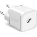 SBS Travel Charger Pd 20W Gan White - (TRGAN1C20W)