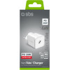 SBS Travel Charger Pd 20W Gan White - (TRGAN1C20W)