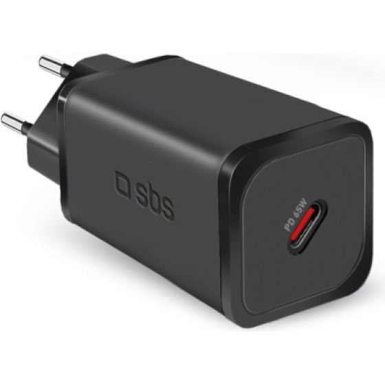 SBS Travel Charger Pd 65W Gan Black - (TRGAN1C65W)