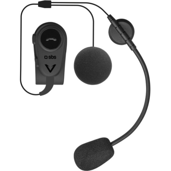 SBS Wireless Mono Headphone For Helmet Black - (EARSETMONOMOTO)