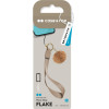 SBS Wrist Strap For Smartphone With Pompom Beige - (CMWINTERLACEB)