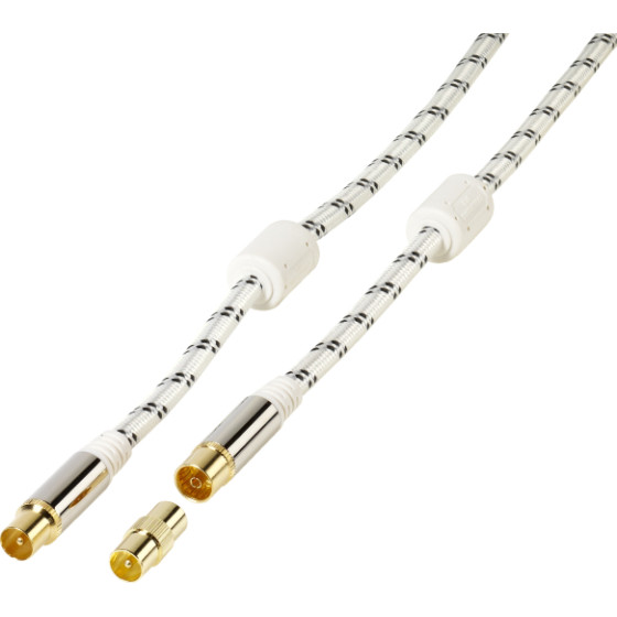 Vivanco Antenna Cable 15m Coax PLUG-Coax Socket 120 Db White - (48149)