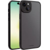Vivanco Frosted Cover Camera Protection Iphone 15 Plus Semi transparent/Black Backcover - (63913)