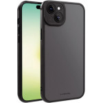 Vivanco Frosted Cover Camera Protection Iphone 15 Plus Semi transparent/Black Backcover - (63913)