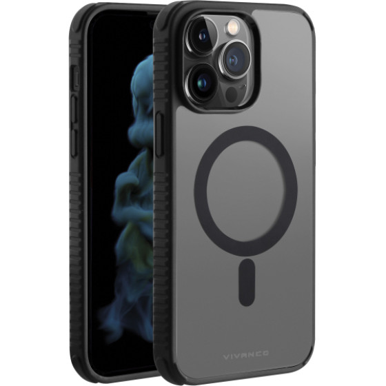 Vivanco Mag Solid Elite Cover Iphone 14 Pro Max semi-Transparent Black Backcover - (63510)