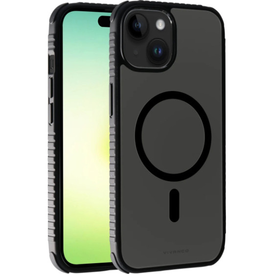 Vivanco Mag Solid Elite Cover Iphone 15 Plus semi-Transparent Black Backcover - (63911)