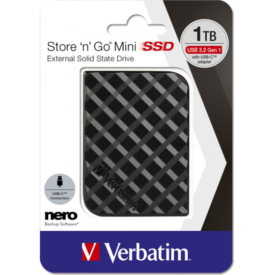 Verbatim Store 'n' Go Mini Ssd Usb 3.2 1TB 2.5'' ����� - - (53237)