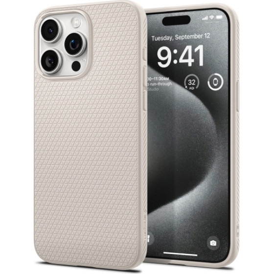 Spigen Liquid Air Iphone 15 Pro Natural Titanium Backcover - (ACS07217)