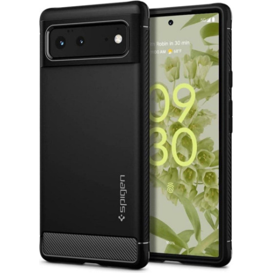 Spigen Rugged Armor Google Pixel 6 Black Backcover - (ACS03437)