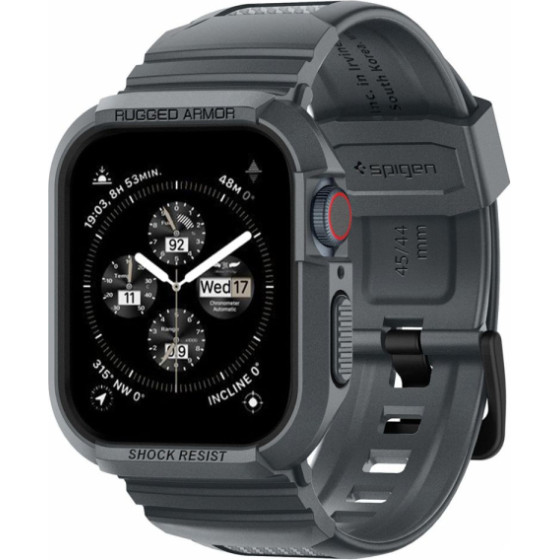 Spigen Rugged Armor Pro Apple Watch 4/5/6/7/8/Se (44/45 MM) Dark Grey - (ACS07387)