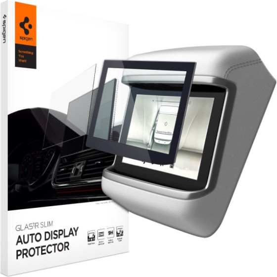 Spigen Slim Tempered Glass Telsa Model X 2022 Model S2021 Black - (AGL04367)