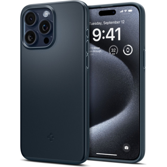 Spigen Thin Fit Iphone 15 Pro Metal Slate Backcover - (ACS06688)