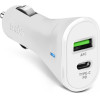 SBS Car Charger 2 Ports USB/Type C Pd 20W White - (CRPD20W)