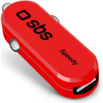 SBS Car Charger Speedy 2A 10W Red - (CAR2ASPR)