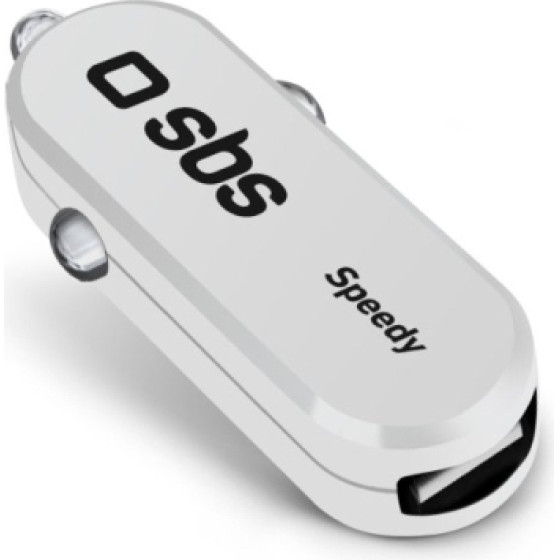 SBS Car Charger Speedy 2A 10W White - (CAR2ASPW)