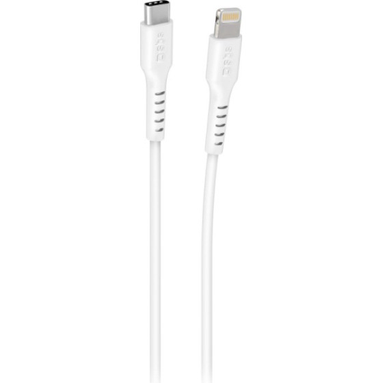 SBS Data Cable Mfi Type C To Lightning 3m White - (CABLELIGTC3W)