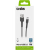 SBS Data Cable Micro Usb 1m Black - (LTHL200)