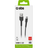 SBS Data Cable Type C 3m Black - (CABLETC3MTK)