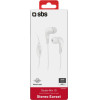 SBS Handsfree Stereo Earset 3.5 Jack Studio Mix 10 White - (INEARWL)
