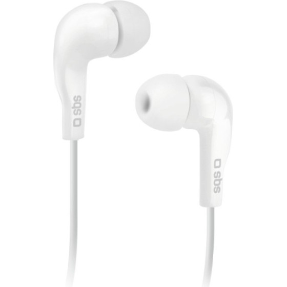 SBS Handsfree Stereo Earset 3.5 Jack Studio Mix 10 White - (INEARWL)