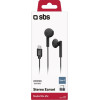 SBS Handsfree Stereo Earset Type C Connector Studio Mix 65C Black - (EARTYCAPK)