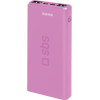 SBS Powerbank 10000 Mah 2 Ports 2.1A Pink - (BB10000FASTP)