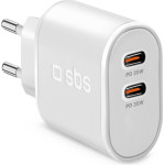 SBS Travel Charger 2 Ports Type C Pd 35W White - (TR2CPD35W)
