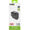 SBS Travel Charger 2 Ports Usb Afc /Type C Pd 25W Black - (TRPD25W)