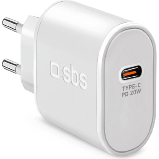 SBS Travel Charger Type C Pd 20W White - (TETR1CPD20)