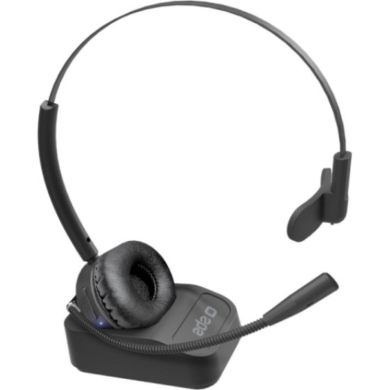 SBS Wireless Mono Headphone With Charging Base Black - (SMMONOHEADBTK)